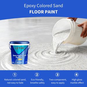 Pintura Epóxica Autonivelante para Pisos de Arena, Mármol y Piedra, Pintura Líquida con Textura de Piedra para Concreto - Product Image 5