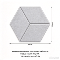Panneaux acoustiques en fibre de polyester PET haute densité, ignifuges, insonorisants, panneaux acoustiques PET simples pour solution acoustique