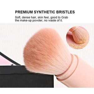 Haute qualité 4-en-1 luxe poils synthétiques naturels cheveux pinceaux de maquillage ensemble télescopique visage cosmétique poudre fard à paupières brosse - Product Image 3