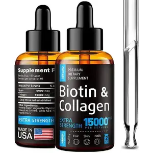 Biocaro OEM Nhãn Hiệu Riêng Collagen Biotin Lỏng Tăng Trưởng Tóc Bổ Sung Giọt Hỗ Trợ Sức Khỏe Tóc Mạnh Mẽ Móng Tay Và Phát Sáng Da
