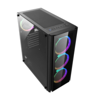 Nouveau boîtier gamer ATX avec verre trempé et ventilateur de refroidissement RGB pour PC en 2020