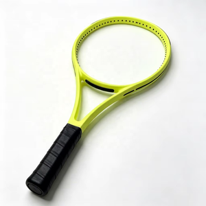 Raquette <span class=keywords><strong>de</strong></span> <span class=keywords><strong>tennis</strong></span> en carbone intégral 300g haute rigidité avec logo personnalisé, jaune fluorescent, contrôle professionnel - Product Image 1