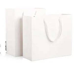 Custom Colors Luxury Paper Bag With String Plain Kraft Paper Bag With Handle for