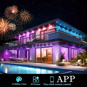 Lumières intelligentes connectées pour toit, guirlandes lumineuses colorées à contrôle ponctuel, lumières décoratives extérieures étanches, lumières d'ambiance, lumières à effet de poursuite - Product Image 3