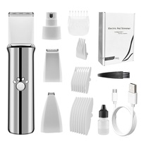 Tondeuse et tondeuse de toilettage pour animaux de compagnie à affichage numérique en ABS, faible bruit, recharge USB, pour chats et chiens, modèle N9