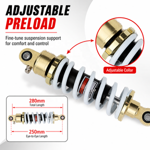 <span class=keywords><strong>Amortisseur</strong></span> 250 mm, distance entre les trous 8 mm, amortissement réglable, ressort de suspension, <span class=keywords><strong>amortisseur</strong></span> pour <span class=keywords><strong>moto</strong></span>, VTT - Product Image 4