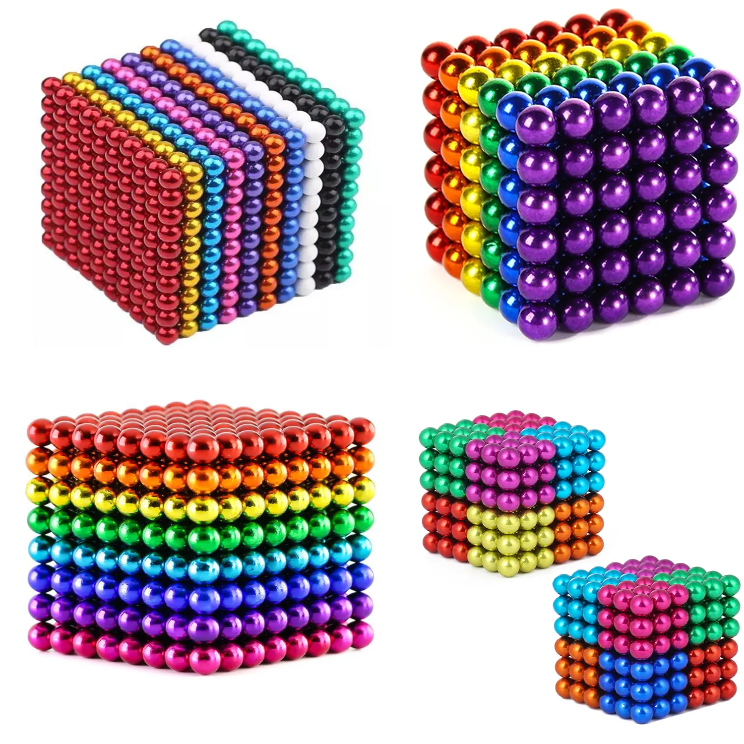 25 Years Factory Wholesale Colour Neodymium Magnet Sphere Bucky Rainbow Magnetic Balls Magnetic Bar Buckyball