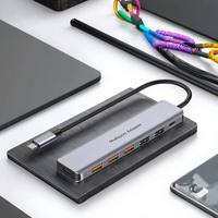 Station d'accueil mobile en alliage d'aluminium Mac Book Ultra 4K USB 3.1 Type-C pour transfert de données, charge de téléphone portable, Ethernet, stock disponible