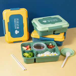 Wholesale SYH687 Microwave Safe Rectangular Plastic Lunch Box Tableware Food Container Partition Small <b>Bowl</b> Separation - Product Image 5