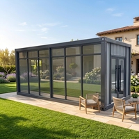 Maison conteneur modulaire de luxe à paroi vitrée, à assemblage rapide et démontable, pour bureaux, centres commerciaux et hôtels