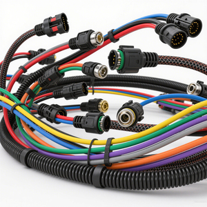 Custom Heavy-duty Industrial Sensor <b>Cable</b> <b>Assembly</b> with Sealed Circular Connector (Multi-color Core) - Product Image 1