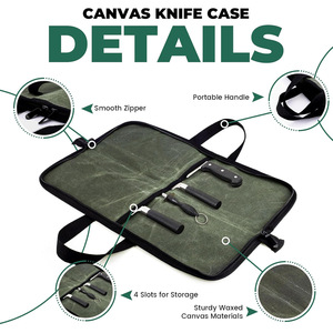 Bolsa de Chef Portátil, Estuche para Cuchillos, Organizador de Utensilios de Cocina para Exteriores, Bolsa de Transporte Rectangular con Cierre para Camping y Picnic - Product Image 2