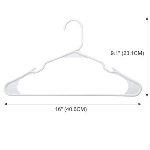 OEM ODM Kundenspezifisches LOGO Weiße Kunststoff-Kleiderbügel Hersteller Anzug-Mantel Kunststoff-Hosenbügel - Product Image 2