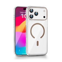Coques de téléphone transparentes magnétiques anti-chute pour iPhone 15 16 17 Pro Max en gros