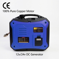 Générateur portable léger 12/24V, générateur d'énergie manuel pour le camping en plein air et la recharge de véhicules, camions, camping-cars, alimentation d'urgence