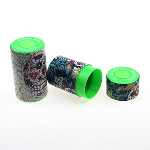 Pot hermétique vert noir mat opaque de qualité alimentaire 3,5 g pour fleurs et herbes séchées, emballage résistant aux enfants - Product Image 1