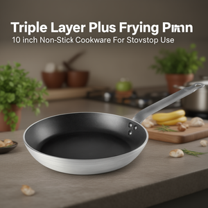 Padella a triplo strato Plus da 10 pollici antiaderente per uso su piano cottura - Product Image 3