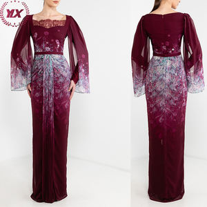 Kebaya musulman élégant, couleur rouge, vente en gros, mode moderne, baja Kurung malaisien, ensembles en Satin pour adultes, décontracté, moderne - Product Image 2