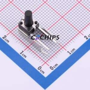 TC-6615K-11.0-260 Tactile Switch Through hole,6x6.1mm Switch Single Pole Single Throw Round Button 2.6N Right Angle Insert - Product Image 1