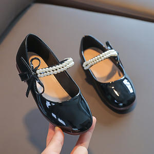 Chaussures de princesse à semelle souple <span class=keywords><strong>pour</strong></span> filles, nouvelle collection printemps-été 2025, chaussures en cuir <span class=keywords><strong>pour</strong></span> enfants, style coréen, chaussures plates <span class=keywords><strong>pour</strong></span> bébés - Product Image 4