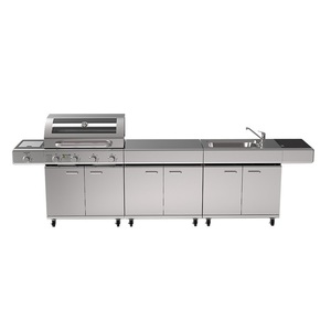 Cocina Profesional Comercial Grande de Carbón para Exteriores, de Acero Inoxidable, Estilo Americano, Modelo T8384, Cocina 01 para Exteriores - Product Image 4