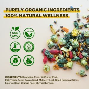 Thé aux baies de goji, chrysanthème et graines de cassia Chinaherbs Health Care, vente en gros, boîte en vrac, thé pour les reins et le foie, sachet triangulaire, thé aux herbes - Product Image 4