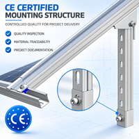 Support de montage photovoltaïque réglable sur mesure certifié CE, structure de support à fentes pour installation au sol