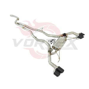 Échappement arrière Vortex en acier inoxydable 304 Valvetronic pour BMW X3 X4 M40i G01 G02 3.0T B58 avec embouts noirs quadruples - Product Image 2