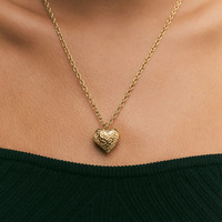 Collier pendentif en forme de cœur léopard en acier inoxydable plaqué or 18 carats, résistant à l'eau et au ternissement, personnalisé par LUCKYJIU, pour femmes