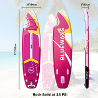 Planche à pagaie gonflable 11'x33"x6" pour adultes, SUP extra large et stable de 33 pouces, kit de planche à pagaie haute capacité