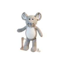 Jouet en peluche gris confortable pour bébé, transfert thermique par sublimation, taille 25 cm, cadeau pour enfant, ventre blanc, LOGO personnalisé, jouet en peluche mignon
