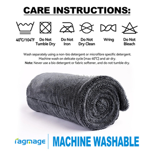 <span class=keywords><strong>Serviette</strong></span> de séchage de voiture en microfibre ultra absorbante 80x50cm 1200 GSM torsadé à séchage rapide et non pelucheux-Tissu doux pour séchage automatique - Product Image 6