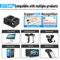XT736M XTIOT China Passport MRZ Código QR Programación Dispositivo de escáner de código de barras para PC