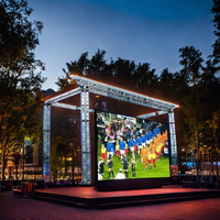 Panel LED 500x1000mm P3.91mm kualitas tinggi layar sewa luar ruangan latar belakang Media iklan dinding PC fungsi SDK dibuat