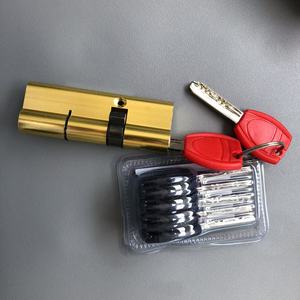 High Quality Security <strong>Anti</strong> Drill <strong>Anti</strong> <strong>Snap</strong> Euro <strong>Door</strong> <strong>Lock</strong> Single/Double Cylinder Brass ANSI Grade 1 60/80mm 3 Keys Nickel Plated - Product Image 2