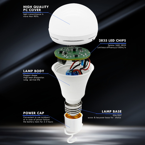 WOOJONG Factory <span class=keywords><strong>Ampoule</strong></span> infrarouge <span class=keywords><strong>à</strong></span> capteur radial <span class=keywords><strong>de</strong></span> haute qualité <span class=keywords><strong>Ampoule</strong></span> <span class=keywords><strong>de</strong></span> <span class=keywords><strong>détecteur</strong></span> <span class=keywords><strong>de</strong></span> <span class=keywords><strong>mouvement</strong></span> jour et nuit avec alimentation <span class=keywords><strong>de</strong></span> base E26/B22 pour le bureau - Product Image 4