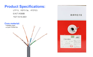 Cavo di Rete CAT 5E UTP RJ45 per Telecamere di Sorveglianza CCTV, 300M, Rame Senza Ossigeno, Rivestimento in PVC/LSZH, Componenti Elettronici e Accessori - Product Image 4