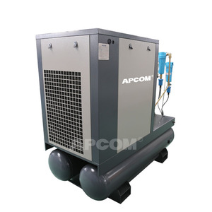 Compresseur d'air à vis rotatif fixe APCOM 7,5-22 kW 10 bars, refroidi par air, lubrifié, à roulement à billes, 380 V - Product Image 6