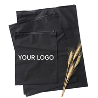 Sacs Ziplock en PVC/PE Noir Mat/Givré Biodégradable et Recyclable pour Vêtements, Chaussures et Chaussettes – Emballage Personnalisé en Gros