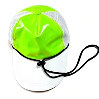 Gorra Trucker Verde Neón y Naranja para Hombre y Mujer, Gorra de Béisbol Transpirable de Malla con Correa para la Barbilla, Protección Solar, Gorra Deportiva para Exteriores Unisex