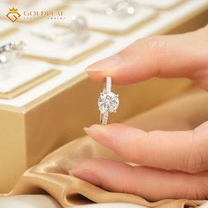 Anillo de Compromiso Goldleaf IGI de Oro de 18k con Diamante Cultivado en Laboratorio de 2CT, Corte Brillante Redondo VVS, Color Clásico DEF, Anillo de Boda, Regalo - Product Image 3