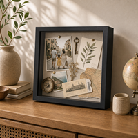 Marco de Fotos Hepbum de MDF con Efecto Sombra, Marco de Exhibición Personalizado de Múltiples Tamaños para Pared o Mesa, Decoración del Hogar, Venta al por Mayor, Fabricante OEM ODM