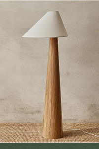 现代北欧风格发光二极管实木落地灯简约设计客厅卧室酒店和办公室铁体 - Product Image 5