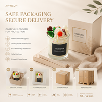Bougie parfumée artisanale de style dessert, dans un bocal en verre avec design crème fouettée, pour boutique de cadeaux, décoration intérieure, OEM, Private Label