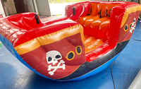 Bateau gonflable hermétique en PVC écologique, modèle Pirate Arc-en-ciel Balançoire, capacité 500 kg, 4-6 personnes, prix usine