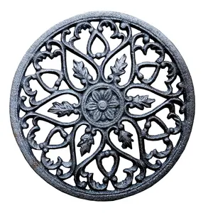 Cast Iron Vintage Trivet Decorative Pot Holders with Pattern with Anti Slip Feet
