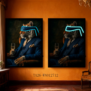 Stampa su tela moderna con luci LED astratte, decorazione da <span class=keywords><strong>parete</strong></span> per <span class=keywords><strong>soggiorno</strong></span> e camera da letto, decorazione luminosa unica per la casa - Product Image 2