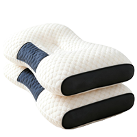 Almohada Cervical de Espuma Viscoelástica DECODEKO - Almohada Ergonómica de Masaje para Ayudar a Dormir en Todas las Posiciones 65x43cm (Paquete de 2)