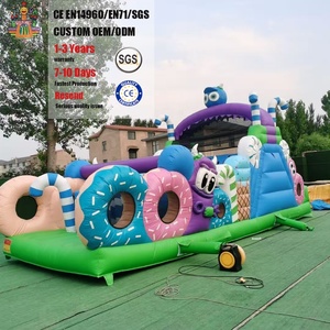 Trampoline gonflable commercial certifié CE en PVC pour jeux extérieurs, grande <span class=keywords><strong>piste</strong></span> d'obstacles pour adultes et enfants, location pour fêtes - Product Image 4