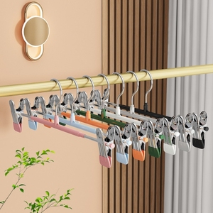 Antidérapant avec 2 clips réglables en acier inoxydable enduit porte-pantalons <span class=keywords><strong>cintre</strong></span> jupes <span class=keywords><strong>cintre</strong></span> - Product Image 1